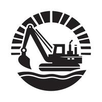 Best Dredger Silhouette Vectors Designs for Your Projects