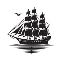 Whaling Ship Silhouette Vectors Graphics for Stunning Visuals