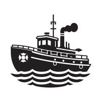 Fireboat Silhouette Vectors Graphics for Unique Creations