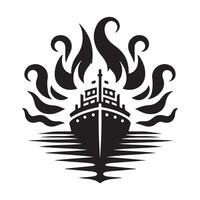 Exclusive Fireboat Silhouette Vectors Designs for Instant Use
