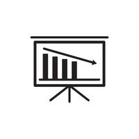 Collection of growing and decreasing bar graphs. Business chart with arrows. vector