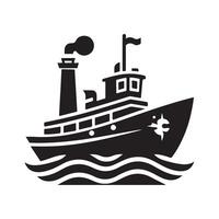 Unique Fireboat Silhouette Vectors Illustrations in Various Styles