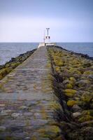 A little lighthouse at the beach. Lomma, Sweden, 2025 photo