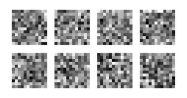 Set of abstract pixel censored signs. Censorship rectangle.Appropriate for design projects vector