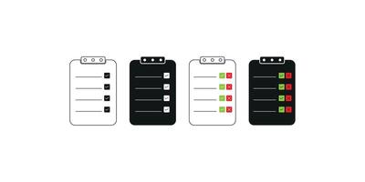Checklist Board Icon Outline Right or Wrong Style vector