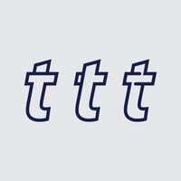 letter T logo image and font T design graphic set design vector