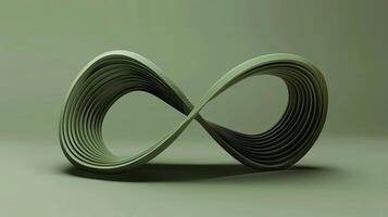 Explore the seamless elegance of an infinity loop sculpture, embodying balance and continuity photo