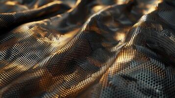 Woven illusions come to life on a screen, capturing the intricate play of light and texture photo
