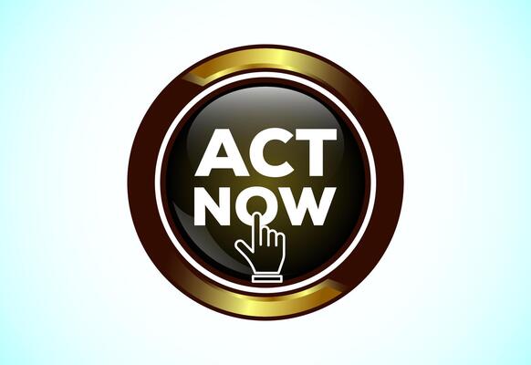 Act now button. Suitable for mobile app