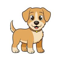 Cute Cartoon Dog with Happy Expression vector