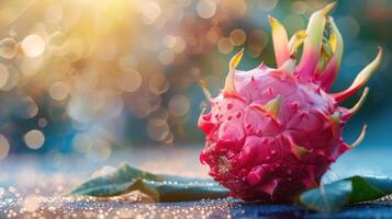 A close up of a blooming fruit in the foreground with a blurred background of sakura petals. photo