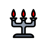 Design Illustration graphic of candle light icon with lie and color style. Suitable for UI, mobile design, web design, etc. Transparent Background png