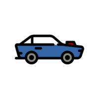 Design Illustration graphic of drag race car icon with line and color style. Suitable for UI, mobile design, web design, etc. Transparent Background png
