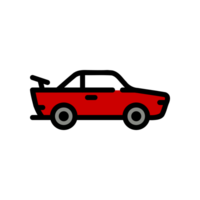 Design Illustration graphic of racing cars icon with line and color style. Suitable for UI, mobile design, web design, etc. Transparent Background png