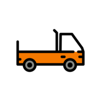 Design Illustration graphic of pickup car icon with line and color style. Suitable for UI, mobile design, web design, etc. Transparent Background png