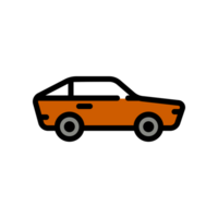 Design Illustration graphic of sedan icon with line and color style. Suitable for UI, mobile design, web design, etc. Transparent Background png