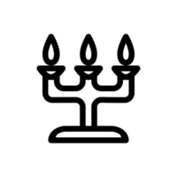 Design Illustration graphic of candle light icon with line style. Suitable for UI, mobile design, web design, etc. Transparent Background png
