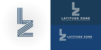 The dynamic logo design features the initials LZ elegantly intertwined, creating a unique striking symbol. It is ideal for consulting firms, strategy advisors, and businesses offering expert guidance vector