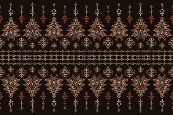 Ethnic ikat floral Ethnic Indian Pattern Ikat pattern Ethnic Pattern.Border indian floral Aztec embroidery border patterns.