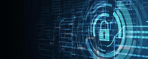 a digital background with a digital lock vector