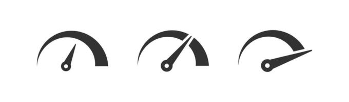 Speedometer icon. Speed indicator. Gauge level. vector