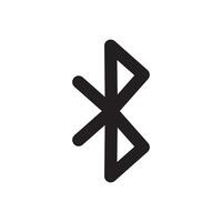 The Bluetooth icon displays a distinctive symbol with a crossed B shape, symbolizing wireless connectivity. This design is suitable for use in technology applications or devices that support Bluetooth vector