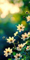 A beautiful bouquet of white flowers with green leaves photo
