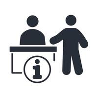 information desk icon. .Editable stroke.linear style sign vector