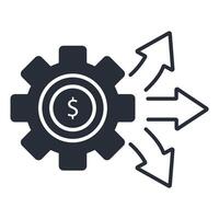 financial management icon. .Editable stroke.linear style sign for vector