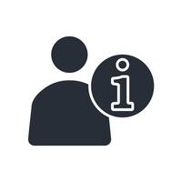 user info icon. .Editable stroke.linear style sign vector