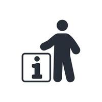 personal information icon. .Editable stroke.linear style sign vector