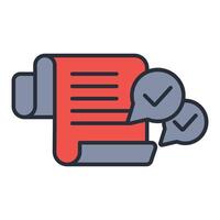 validation icon. .Editable stroke.linear style sign vector