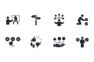 Choice icon set..Editable stroke.linear style sign for use web vector