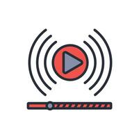 streaming icon. .Editable stroke.linear style sign vector