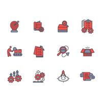 Quality control icon set..Editable stroke.linear style sign vector