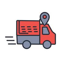 Delivery icon. .Editable stroke.linear style sign vector