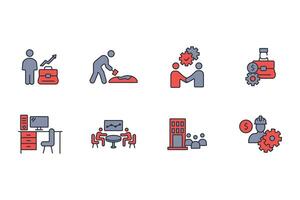 Work icon set..Editable stroke.linear style sign vector