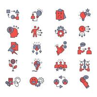 Soft skills icon set..Editable stroke.linear style sign vector