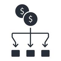 expense icon. .Editable stroke.linear style sign vector