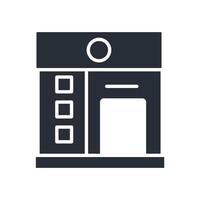 bank icon. .Editable stroke.linear style sign vector
