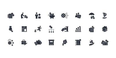 Personal finance icon set..Editable stroke.linear style sign vector