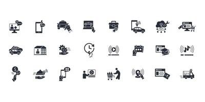 On-demand icon set..Editable stroke.linear style sign vector