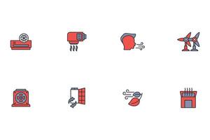 Air icon set..Editable stroke.linear style sign for use web vector