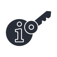 key information icon. .Editable stroke.linear style sign vector