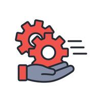on demand service icon. .Editable stroke.linear style sign vector