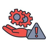 Risk management icon. .Editable stroke.linear style sign vector