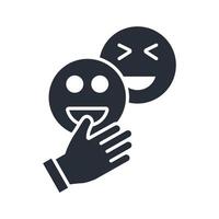 chuckle icon. .Editable stroke.linear style sign for use web vector