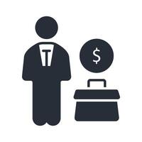 financial advisor icon. .Editable stroke.linear style sign vector