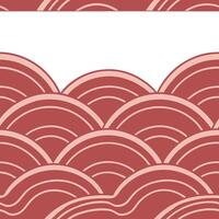 Abstract Red Wave Pattern Design Modern Minimalist Art vector