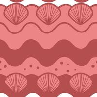 Pink and Green Leaf Pattern Simple Botanical Seamless Design vector